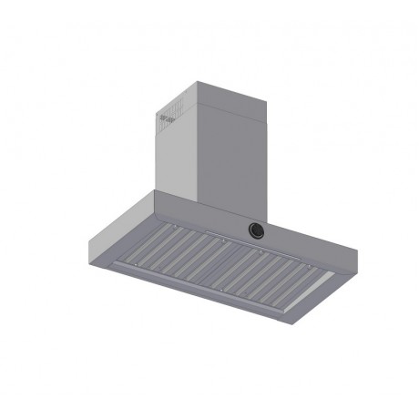 AIRFORCE AIRFORCE Vis Boxy IX/A/90 90cm Inox Απορροφητήρας Εντοιχιζόμενος Τζάκι